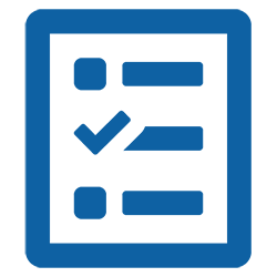 An icon of a checklist which represents having a choice